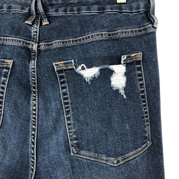 Good American Good Legs Crop Jeans Blue 345 Distressed Sz 18 - Picture 3 of 9